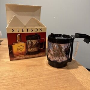 Stetson Promotional Mug with Travel Holder New In Box COLOGNE NOT INCLUDED